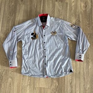 Absolute Rebellion button down shirt men’s sz XXL slim fit